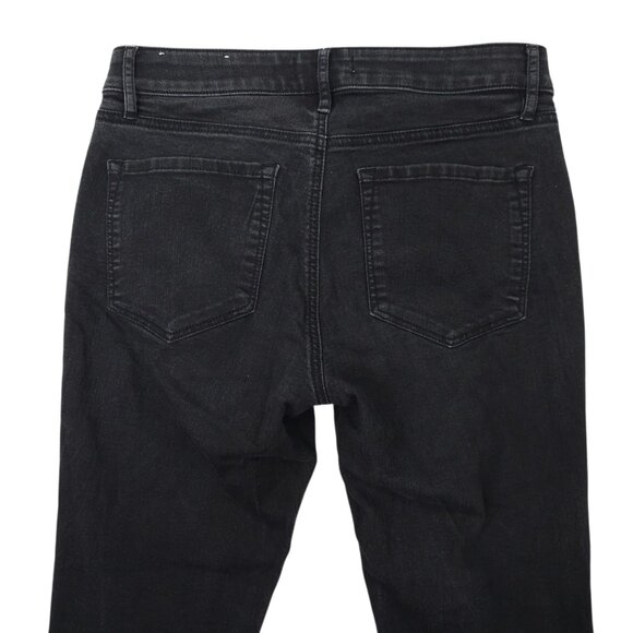 Loft Curvy Skinny Mid Rise Jeans Womens Size 28/6 Ankle Stretch Denim Black - Picture 11 of 15